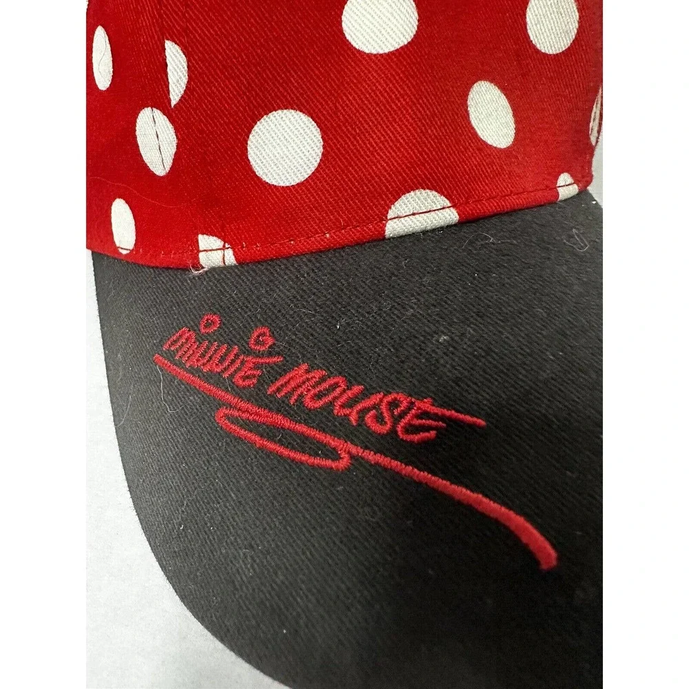 Youth Minnie Mouse Polka Dot Ears Snapback Hat Cap UNIQUE Hong Kong Disneyland